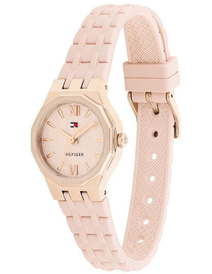 Mackenzie Blush Silicone Dial Watch in Carnation Gold