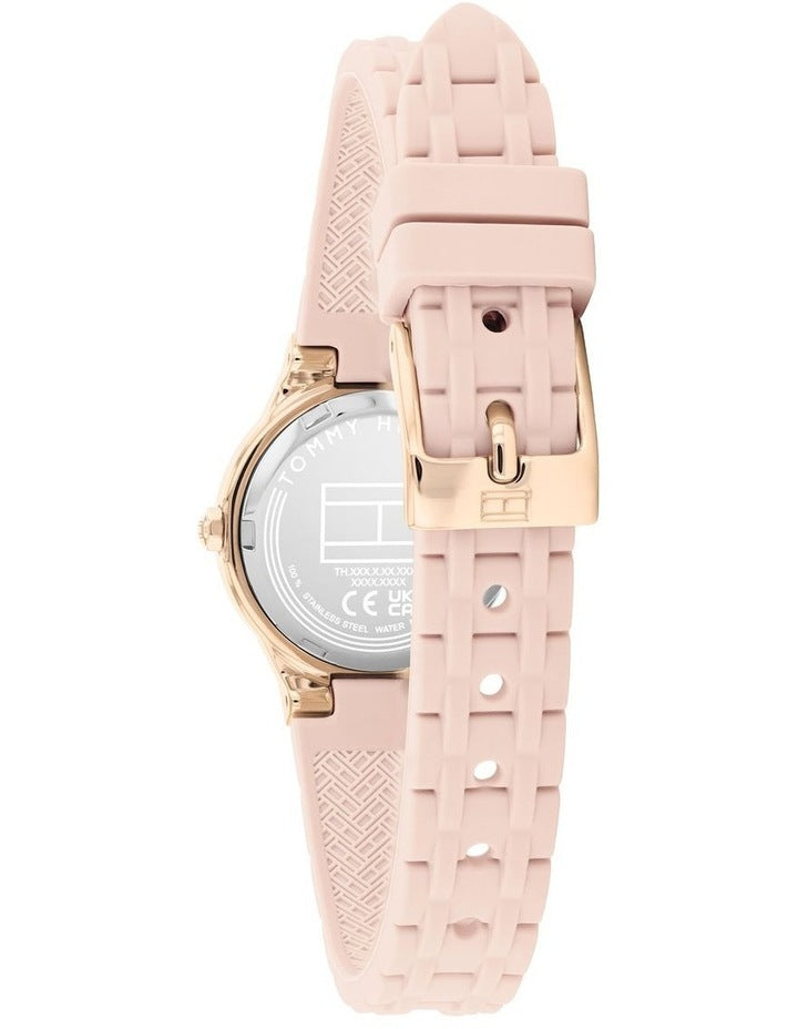 Mackenzie Blush Silicone Dial Watch in Carnation Gold