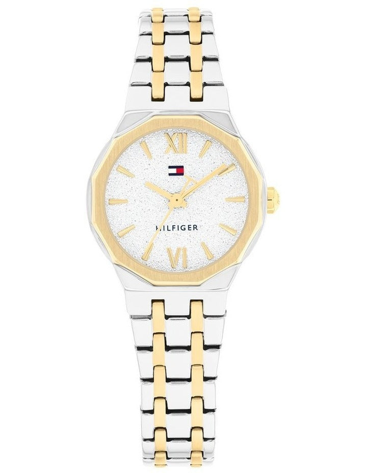 Mackenzie Two Tone Stainless Steel Dial Watch in Silver