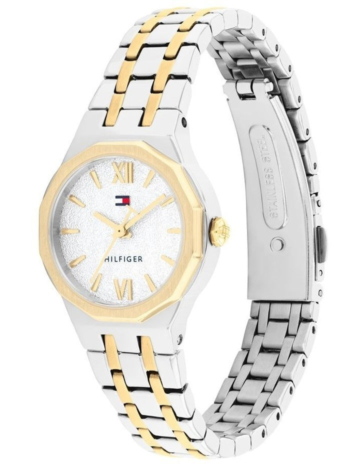 Mackenzie Two Tone Stainless Steel Dial Watch in Silver