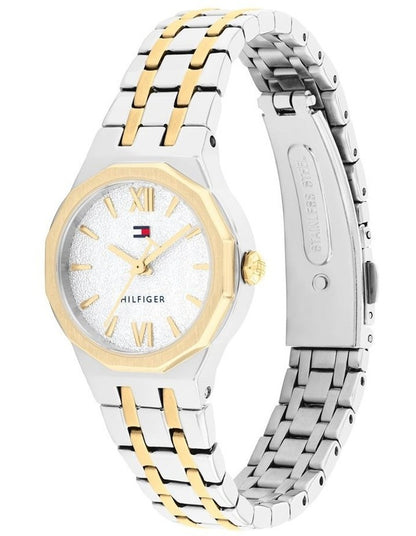 Mackenzie Two Tone Stainless Steel Dial Watch in Silver