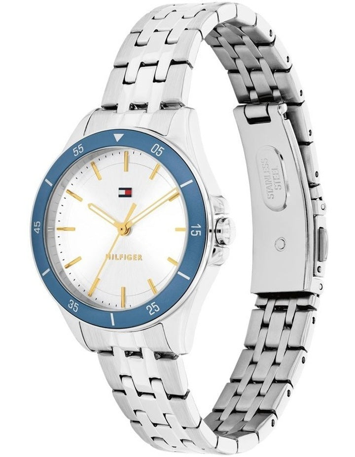 Jade Stainless Steel Dial Watch in White