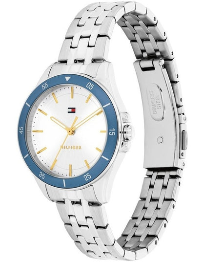 Jade Stainless Steel Dial Watch in White