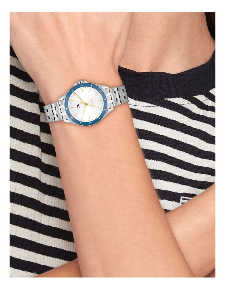 Jade Stainless Steel Dial Watch in White