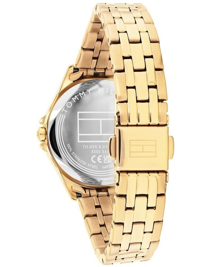 Jade Ionic Plated Thin Steel Dial Watch in Blue