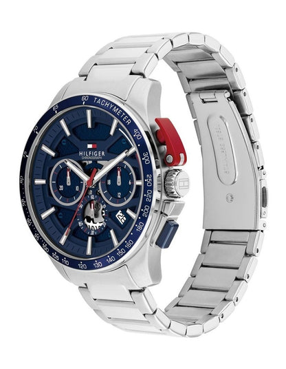 Stainless Steel Dial Watch in Blue