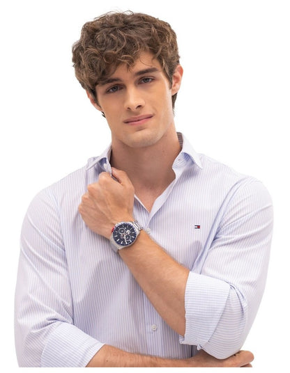Stainless Steel Dial Watch in Blue