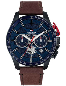 Leather Dial Watch in Brown