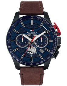 Leather Dial Watch in Brown