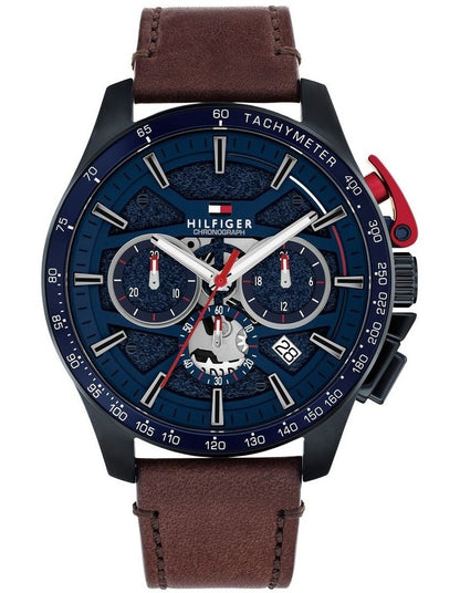 Leather Dial Watch in Brown
