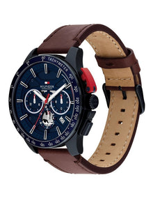 Leather Dial Watch in Brown
