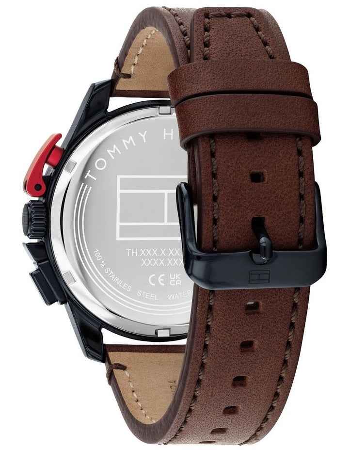 Leather Dial Watch in Brown