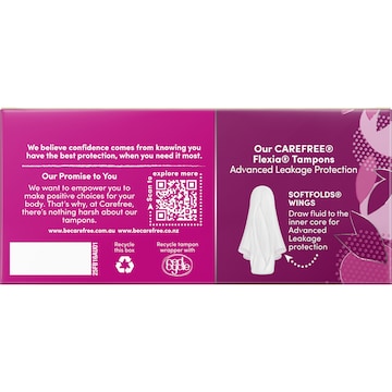 Carefree Flexia Regular Tampons 16 pack