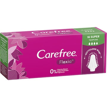Carefree Flexia Super Tampons 16 pack