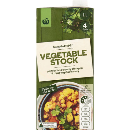 Woolworths Vegetable Liquid Stock 1l