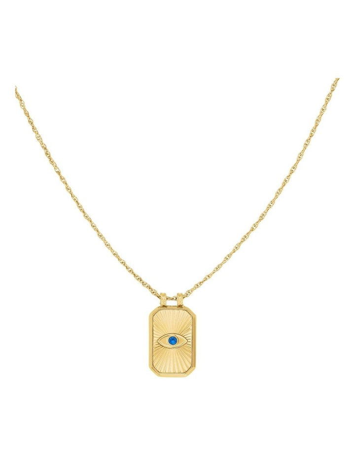 Evil Eye Amulet Necklace in Gold-Tone