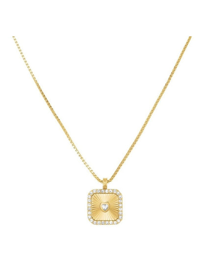Heart Amulet Necklace in Gold-Tone