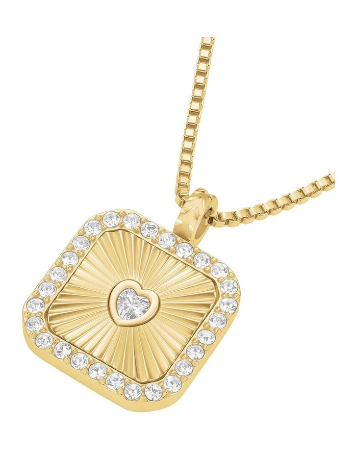 Heart Amulet Necklace in Gold-Tone