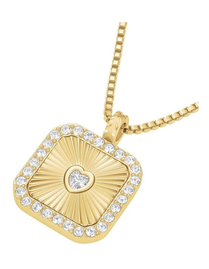 Heart Amulet Necklace in Gold-Tone