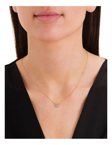 Pav Heart Necklace in Gold-Tone