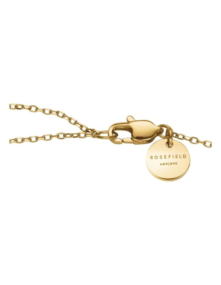 Pav Heart Necklace in Gold-Tone