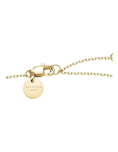 Modern Pearl Circle Necklace in Gold-Tone