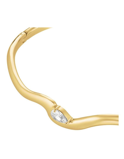 Marquise Wave Bangle Bracelet in Gold-Tone