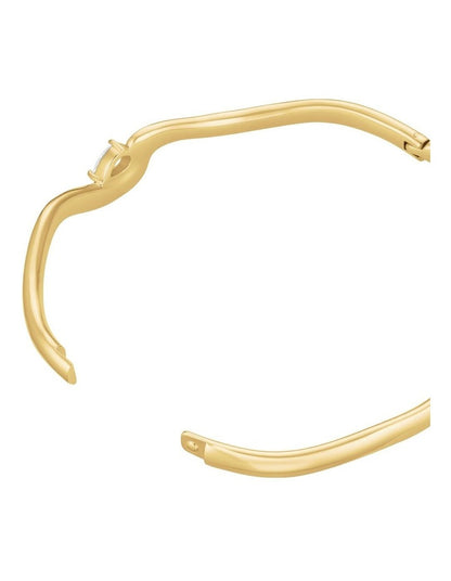 Marquise Wave Bangle Bracelet in Gold-Tone