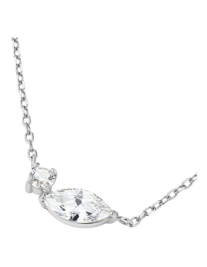 Mix Soft Crystal Necklace in Silver-Tone