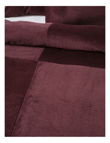 Tait Cotton Corduroy Quilt Cover Set in Plum