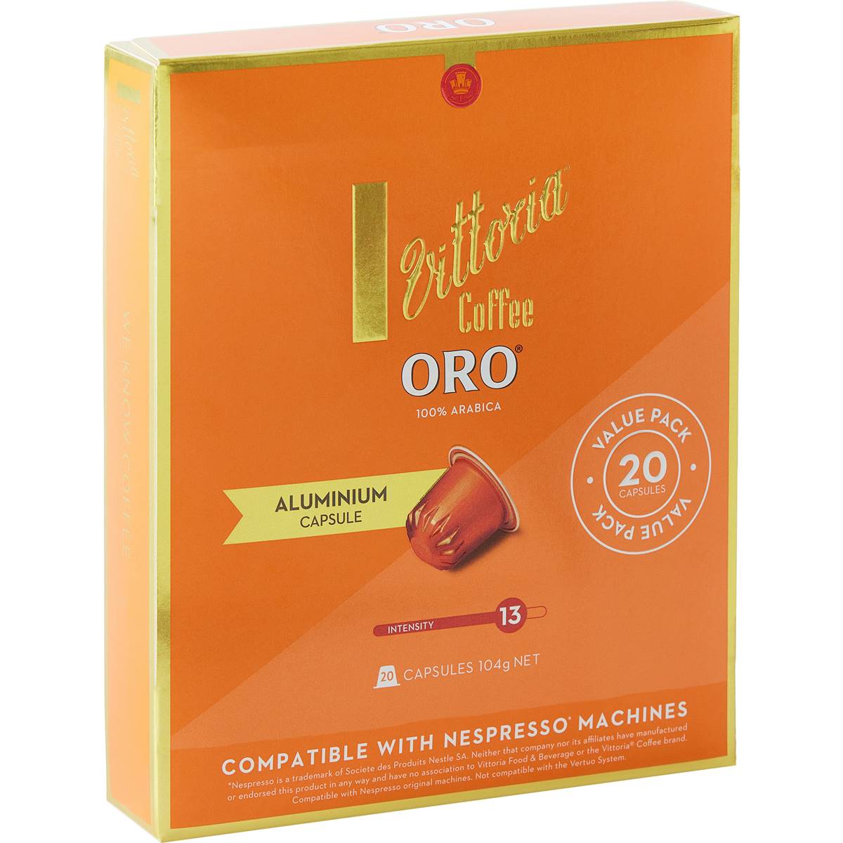 Vittoria Oro Capsules 20 Pack