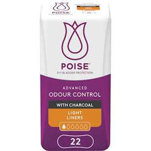 Poise Incontinence Liners Light With Charcoal 22 pack