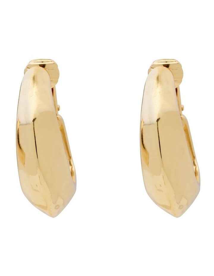 Modern Hoop Clip On Earrings in Gold