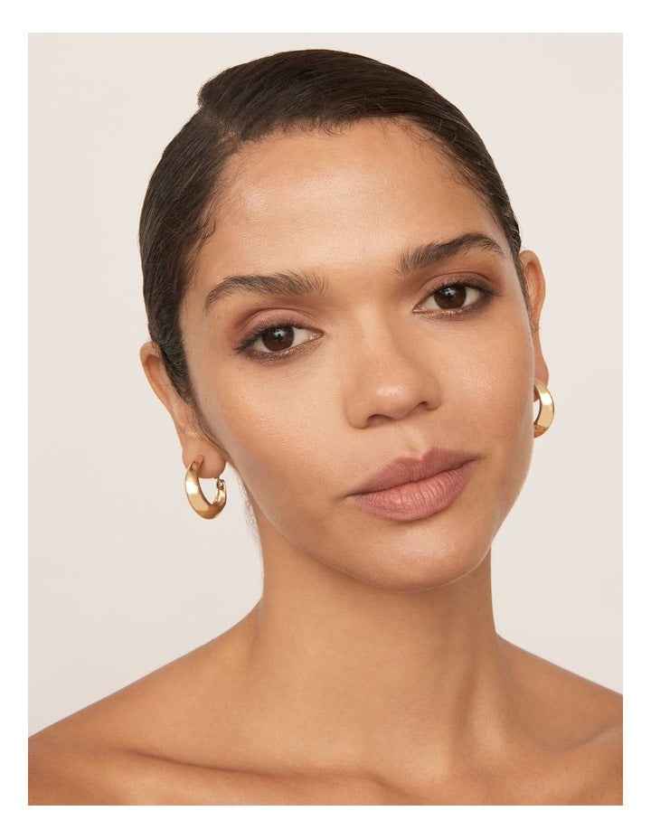 Modern Hoop Clip On Earrings in Gold