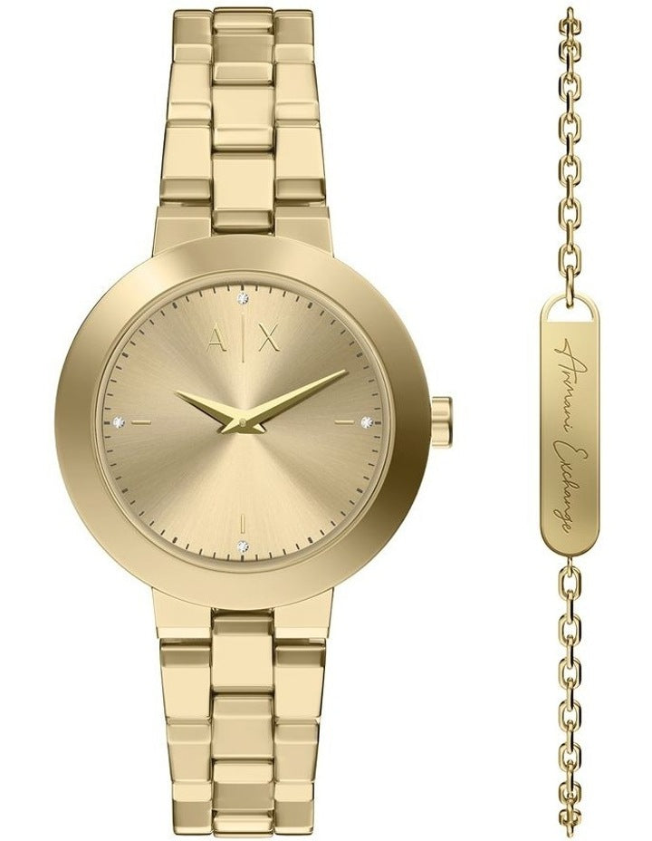 Analogue Watch AX7177SET in Gold