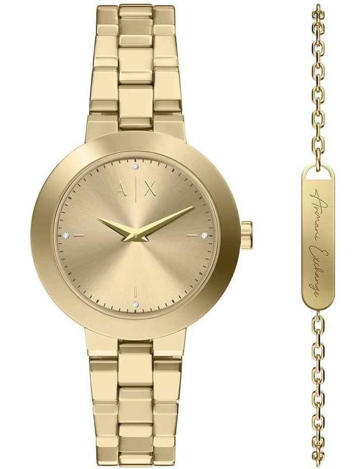 Analogue Watch AX7177SET in Gold