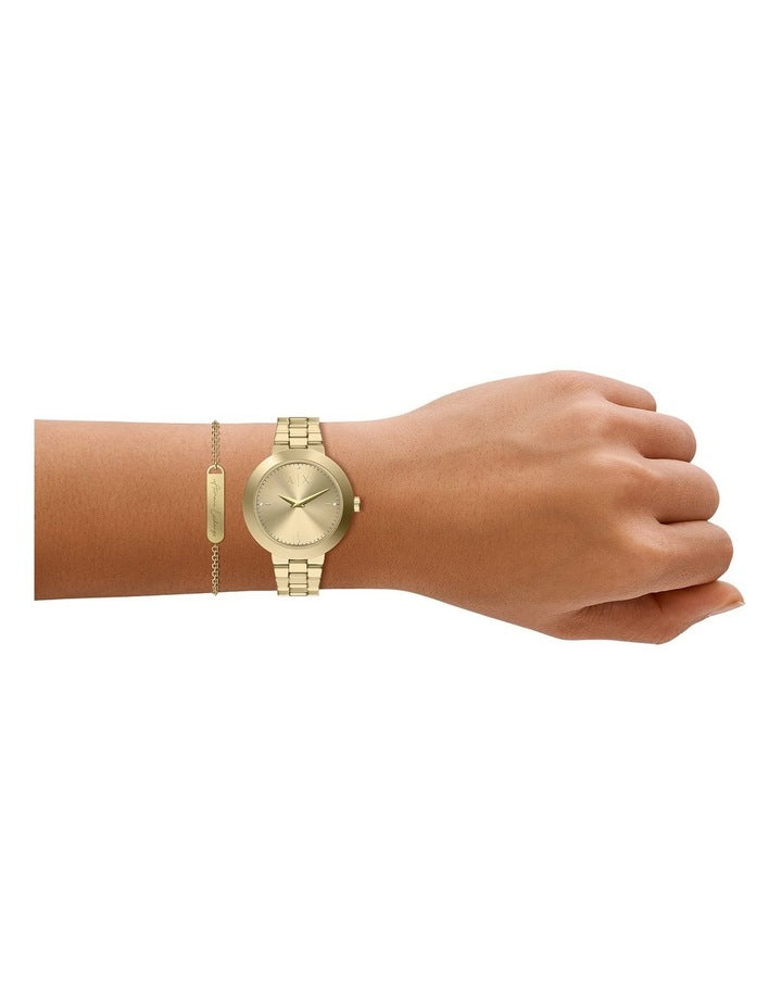 Analogue Watch AX7177SET in Gold