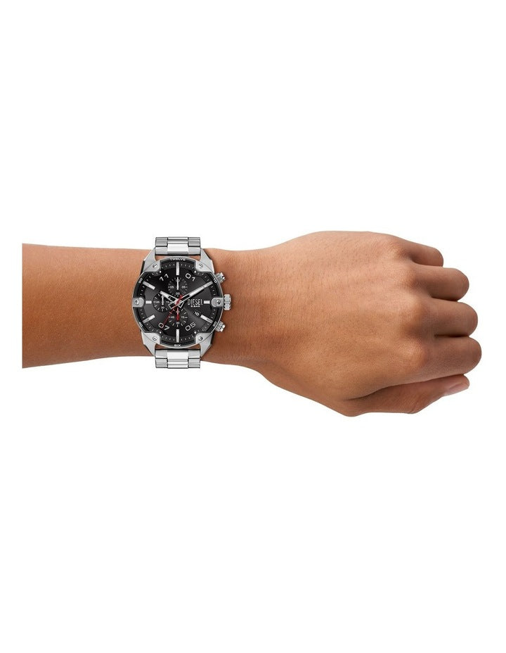 Spiked Chronograph Watch DZ4709 in Silver