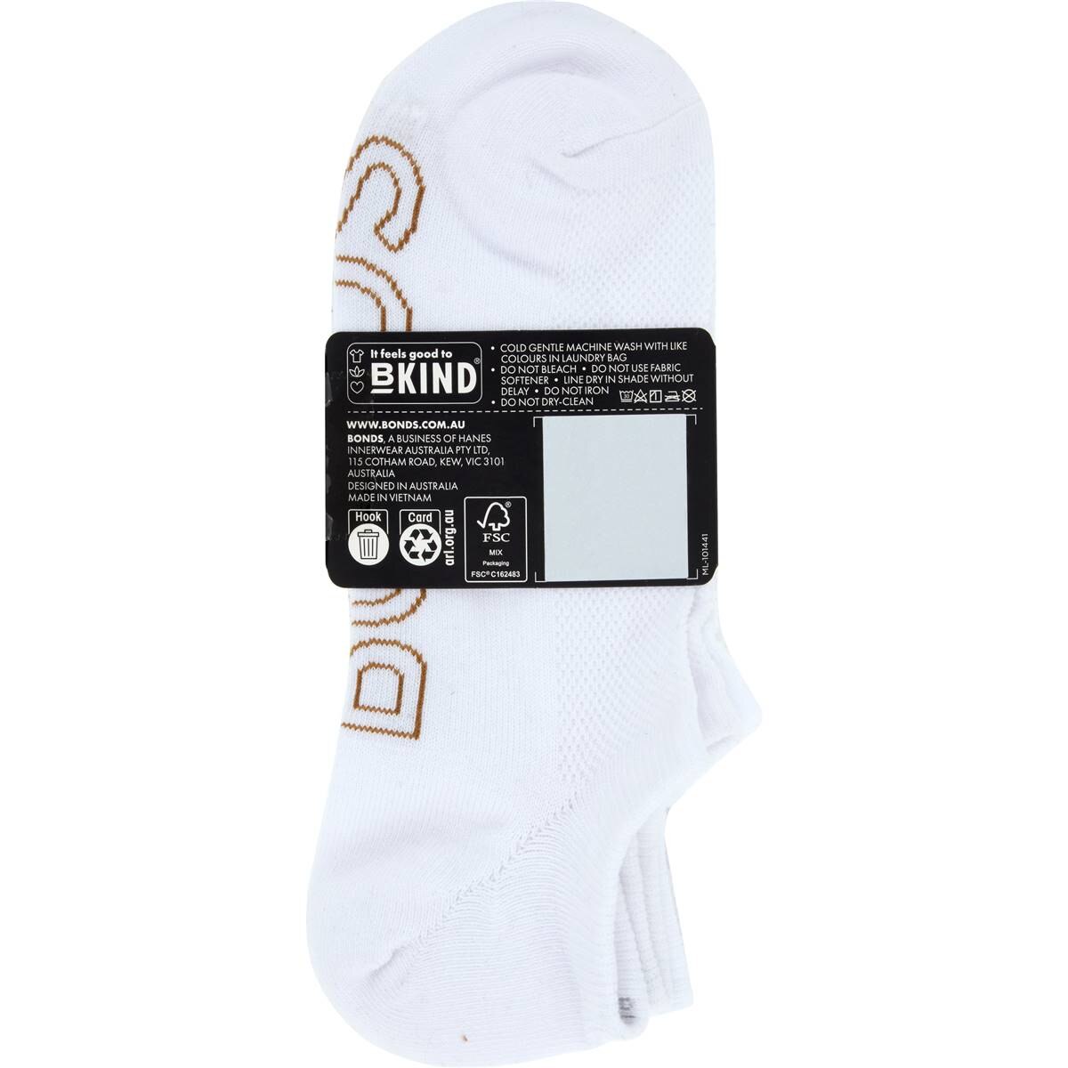 Bonds Lightweight No Show Mens Socks Size 6-10 4 Pack