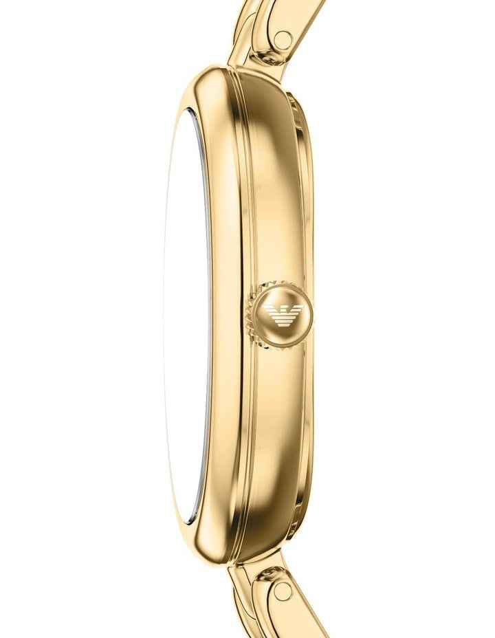 Gold-Tone Analogue Watch with Mother-of-Pearl Dial
