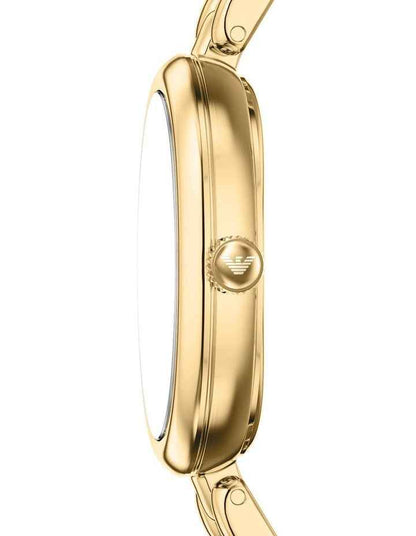 Gold-Tone Analogue Watch with Mother-of-Pearl Dial