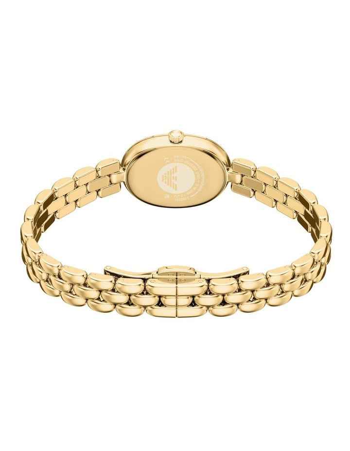 Gold-Tone Analogue Watch with Mother-of-Pearl Dial