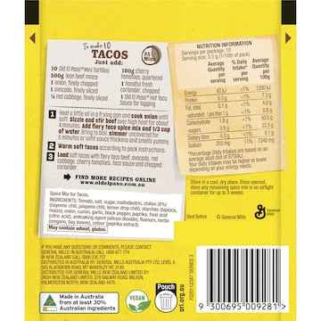 Old El Paso Taco Spice Mix Fiery Hot 35g