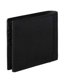 Foil Emboss Ew Bill Fold With Coin Wallet in Black