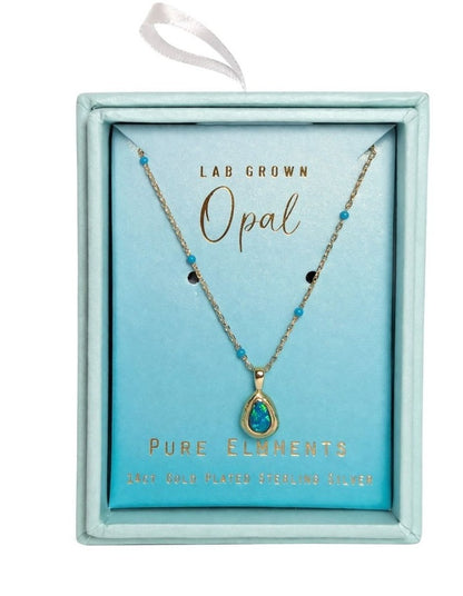Teardrop Opal Pendant in Multi