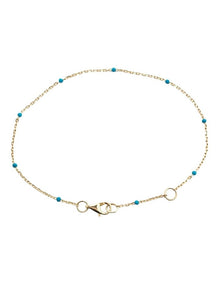 Dainty Bead Station Bracelet in Gold