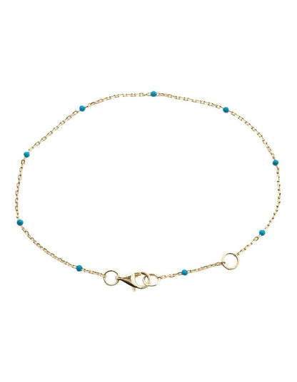 Dainty Bead Station Bracelet in Gold