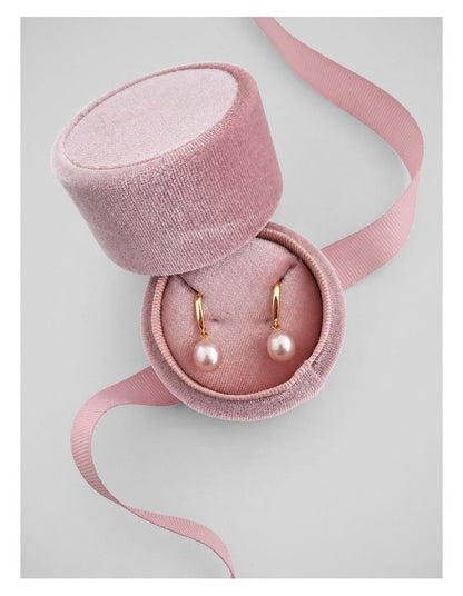Pearlicious Natural Rose Hook Earrings in Pink