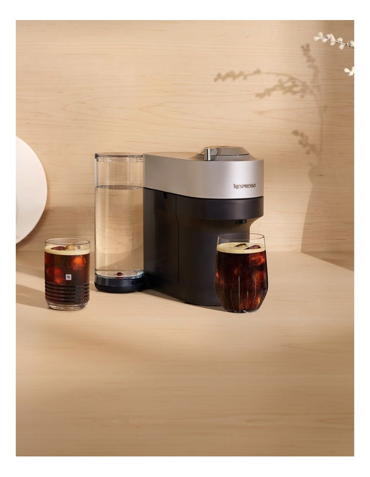 Vertuo Pop & Deluxe Capsule Coffee Machine Bundle in Silver