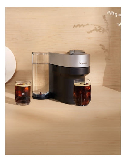 Vertuo Pop & Deluxe Capsule Coffee Machine Bundle in Silver